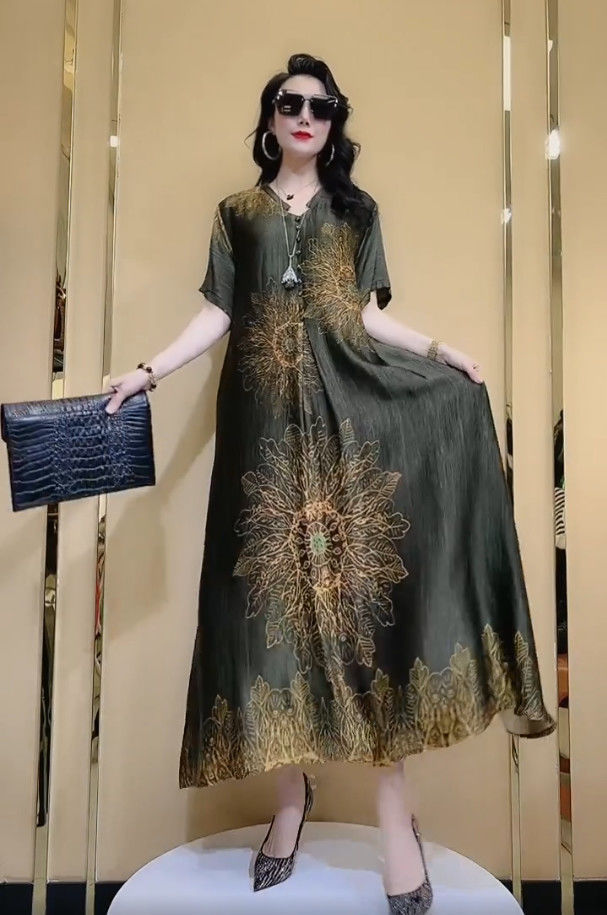 Elegantes, weit geschnittenes Damen-Schlankheitskleid von Fudus