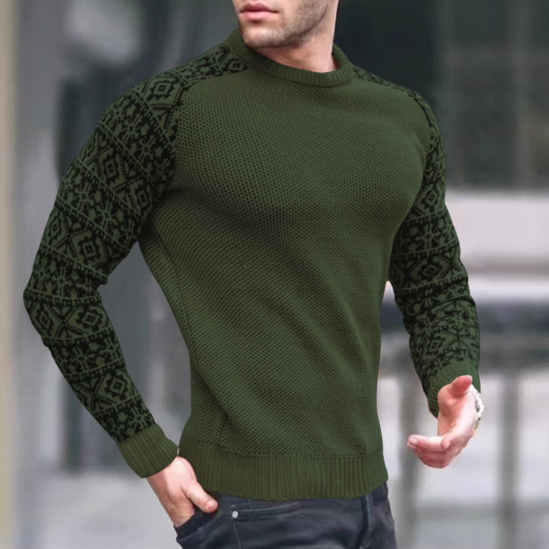 Herren Strickpullover mit grafischem Muster Krohn-e