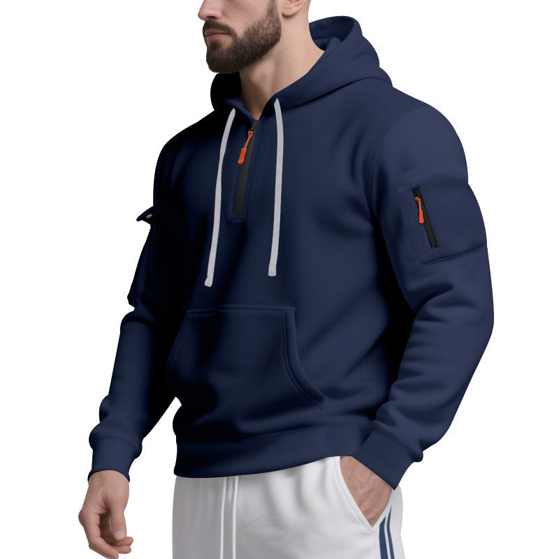 Herren Sport Hoodie mit praktischem Reißverschluss und seitlichen Taschen Krohn-e