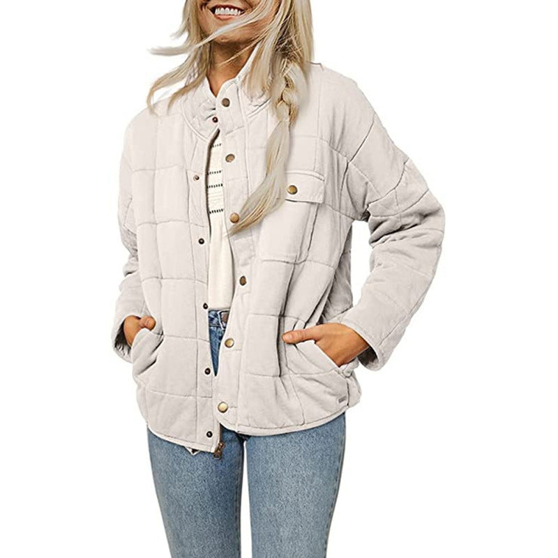 Damen Steppjacke mit dekorativem Knopf Krohn-e