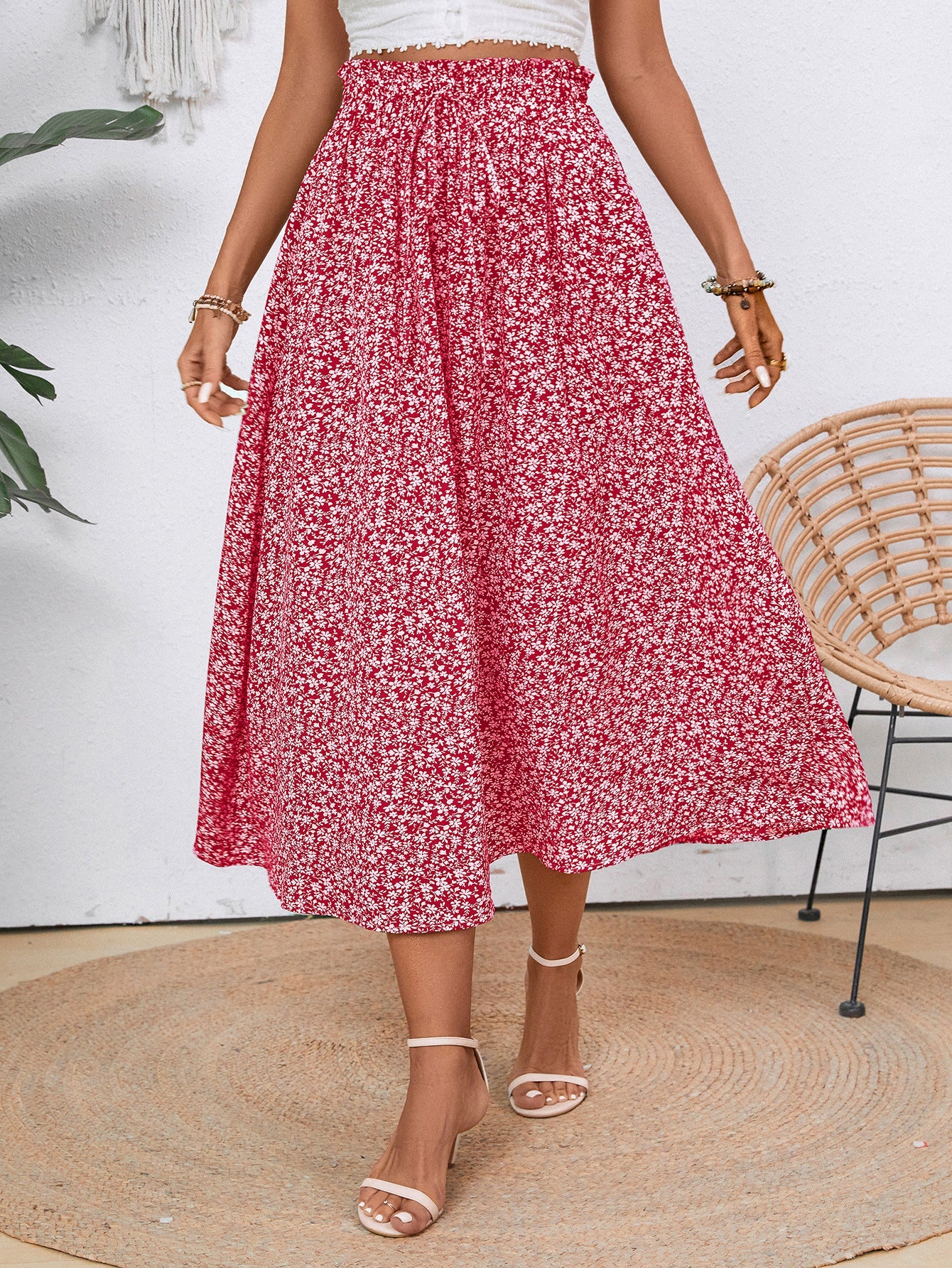 Damen Midi-Rock mit floralen Print Krohn-e