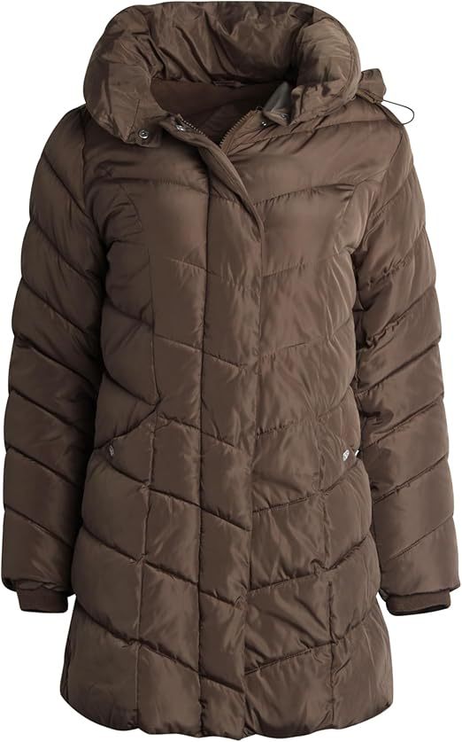 Damen Langer gesteppter Winterparka mit hochgeschlossenem Kragen Krohn-e