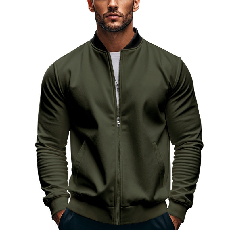 Herren stilvolle Sportjacke mit hochschließendem Kragen und praktischen Taschen Krohn-e