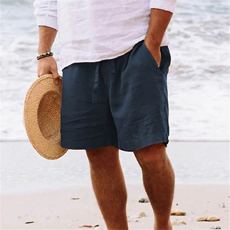 Herren Strandshorts aus Baumwolle und Leinen von Julien
