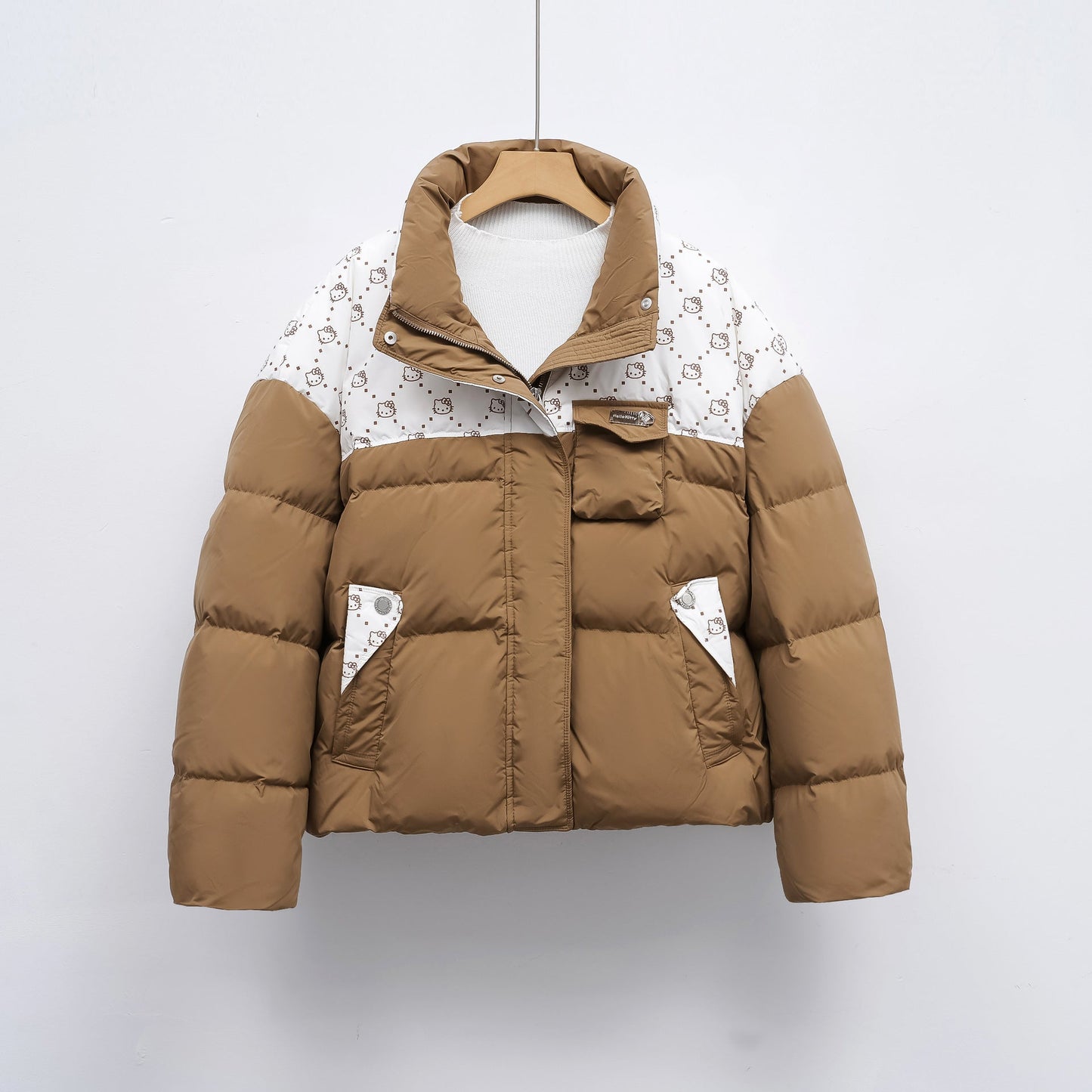 Damen Steppjacke mit hochschließendem Kragen und modischem Muster Krohn-e