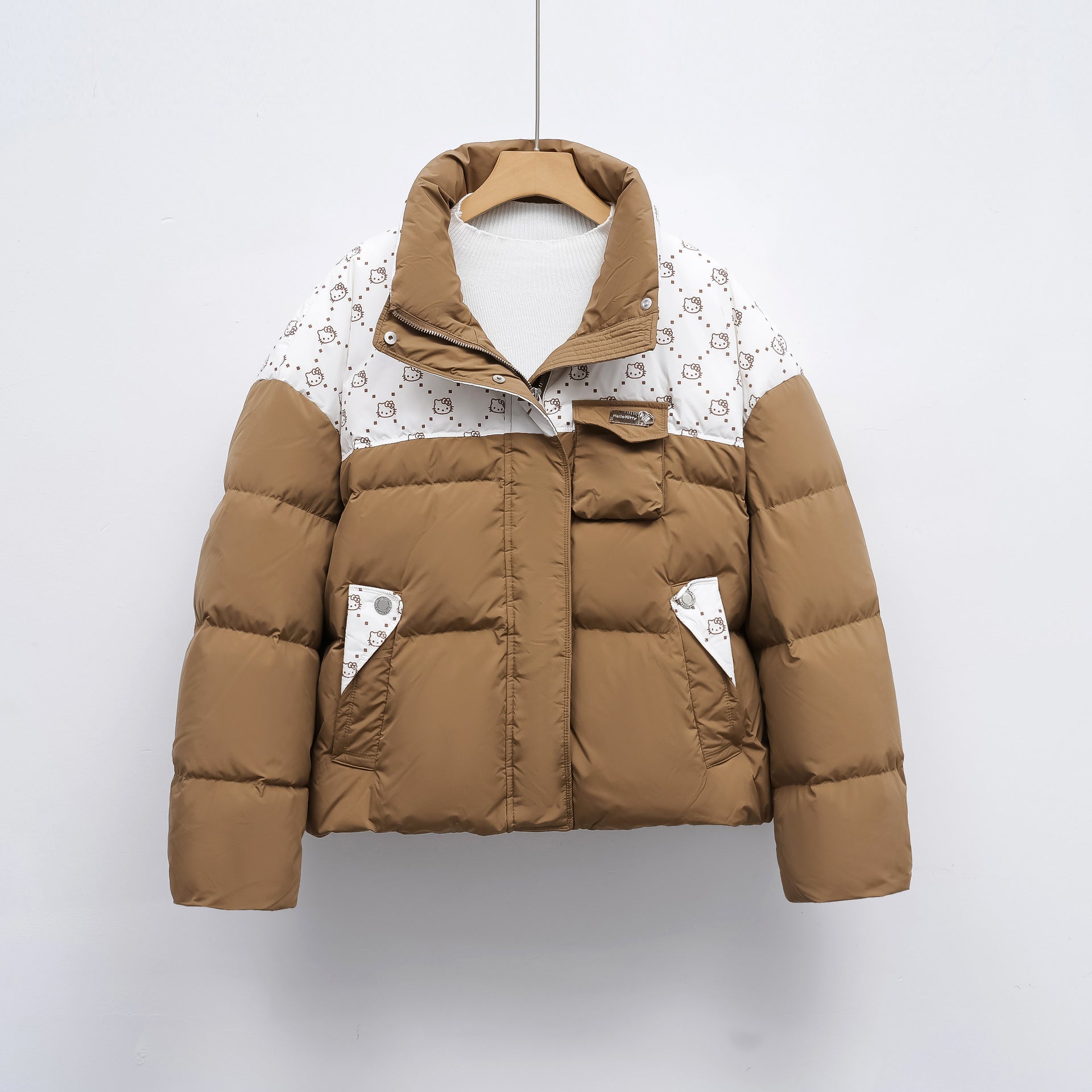 Damen Steppjacke mit hochschließendem Kragen und modischem Muster Krohn-e