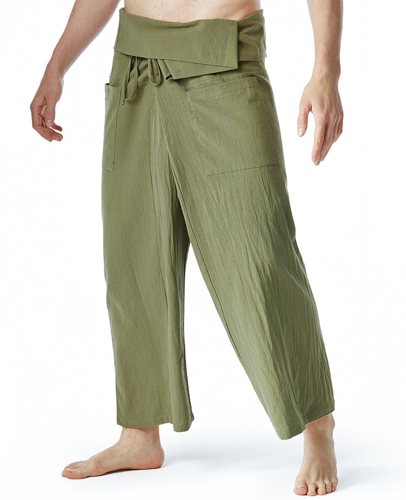 Herren lässige Bundfaltenhose mit praktischen Seitentaschen Krohn-e