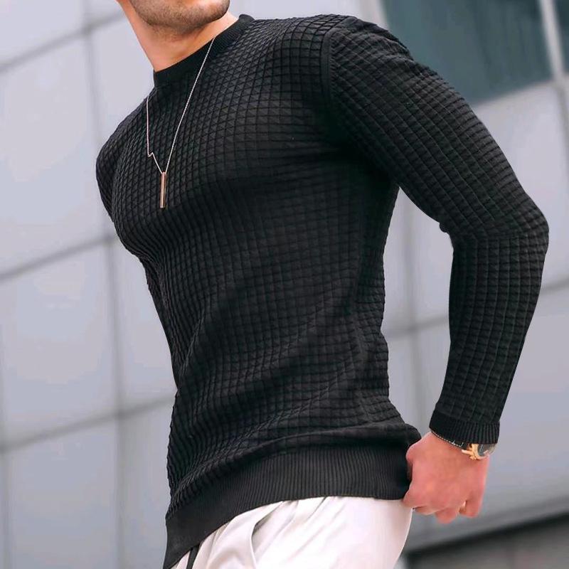 Herren strukturierter Langarmpullover Krohn-e