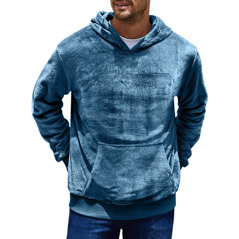 Herren kuscheliger Fleece Hoodie mit Kängurutasche Krohn-e