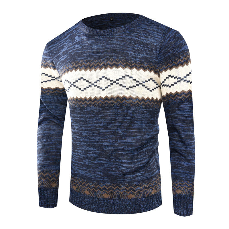 Herren Strickpullover mit modernem geometrischen Muster Krohn-e
