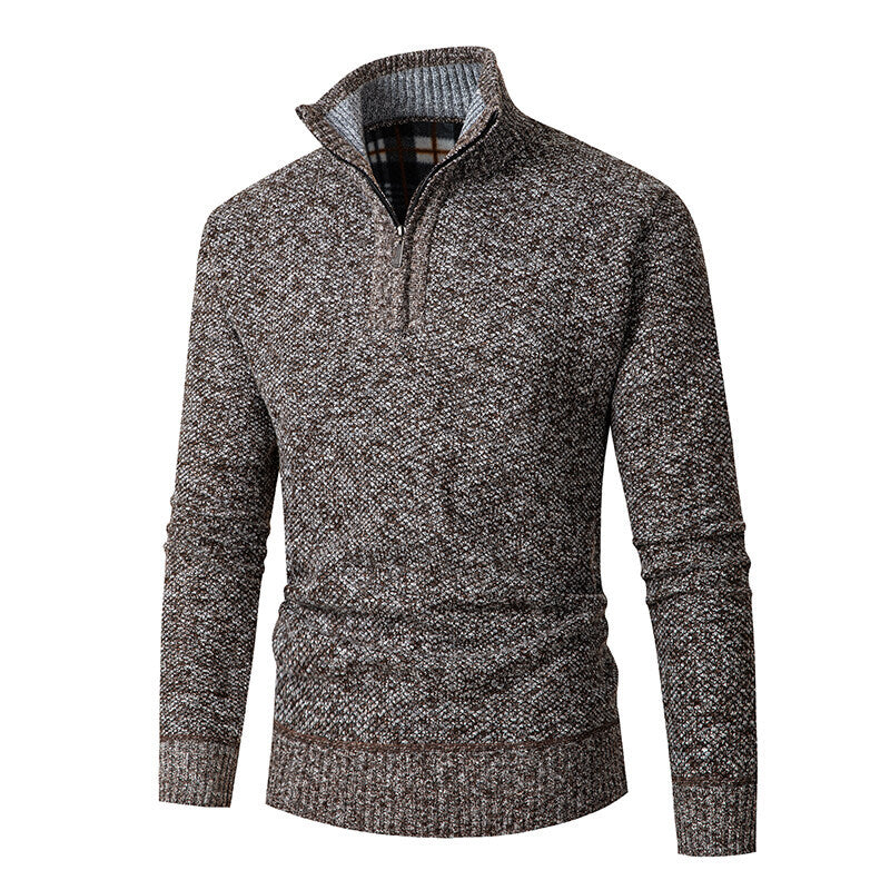 Herren Pullover mit hohem Kragen und praktischem Reißverschluss Krohn-e