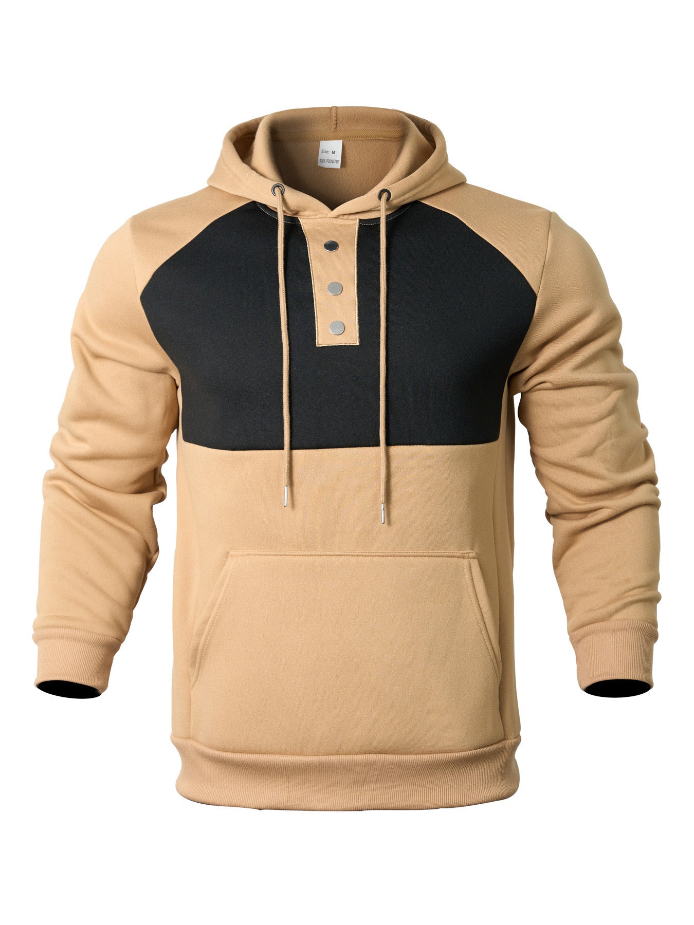 Herren Hoodie mit Knopfleiste und Kontrastdetails Krohn-e