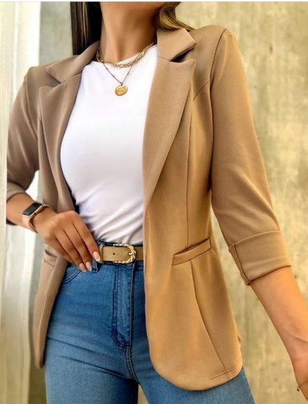 Damen Modischer Blazer mit lässigen Taschen Krohn-e