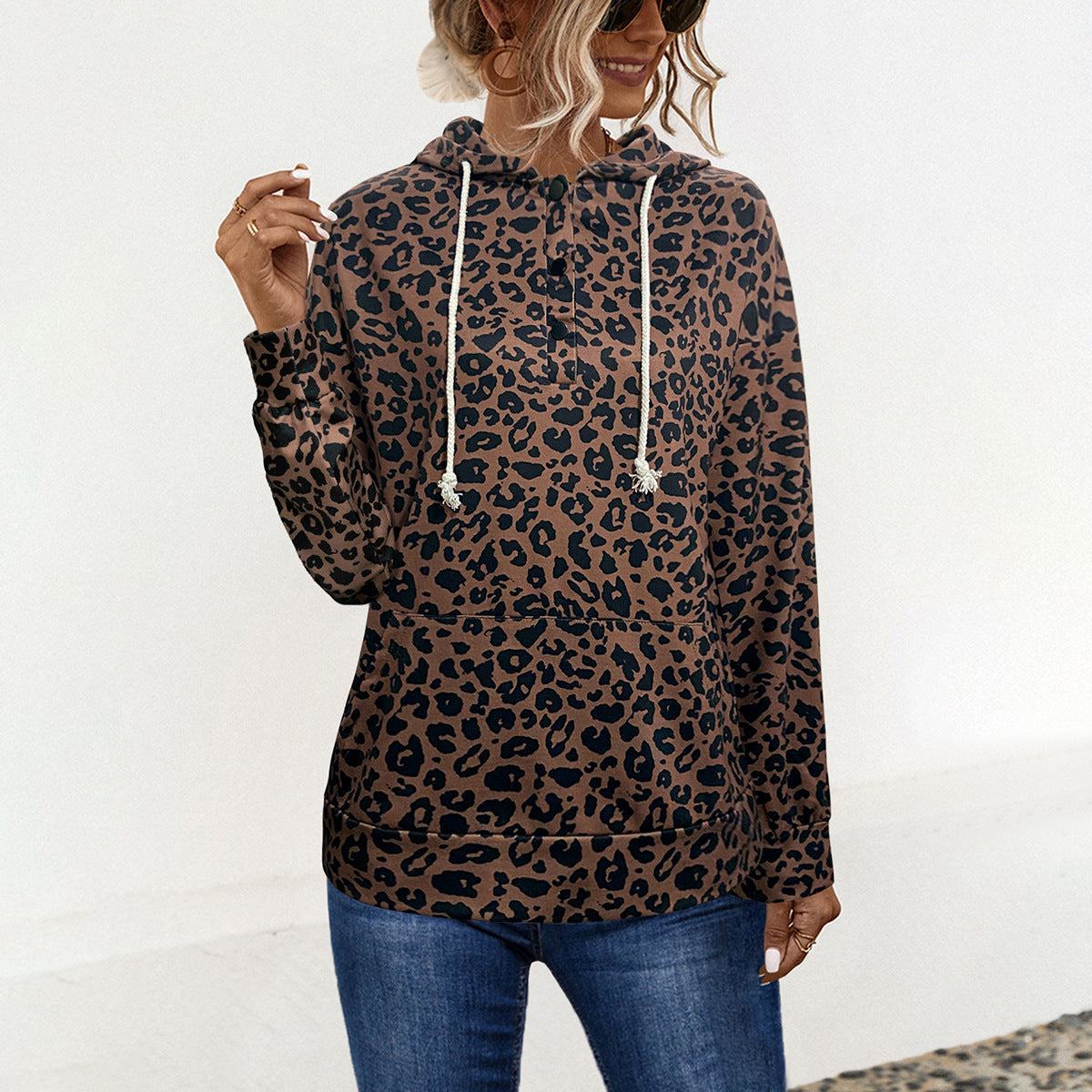 Damen Kapuzenpullover mit exklusivem Tiermuster und bequemer Passform Krohn-e