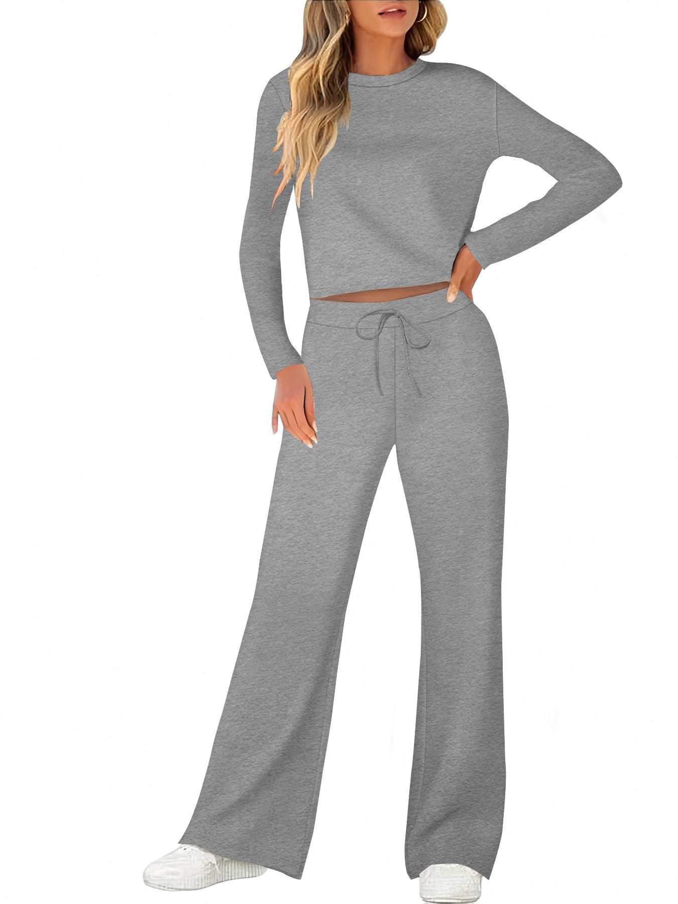Damen Bequemes Lounge-Set mit weitem Schnitt und langem Arm Krohn-e