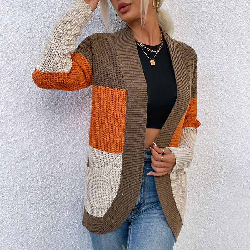 Damen Strickjacke mit modernen Farbkombinationen Krohn-e