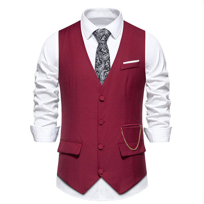 Herren elegante Anzugweste mit praktischen Taschen und modischem Design Krohn-e