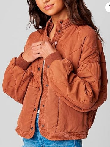 Damen modische Steppjacke mit hohem Kragen Krohn-e
