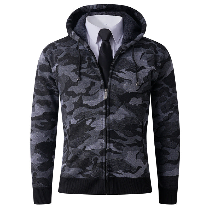 Herren modische Kapuzenjacke mit stylischem Camouflage-Design Krohn-e