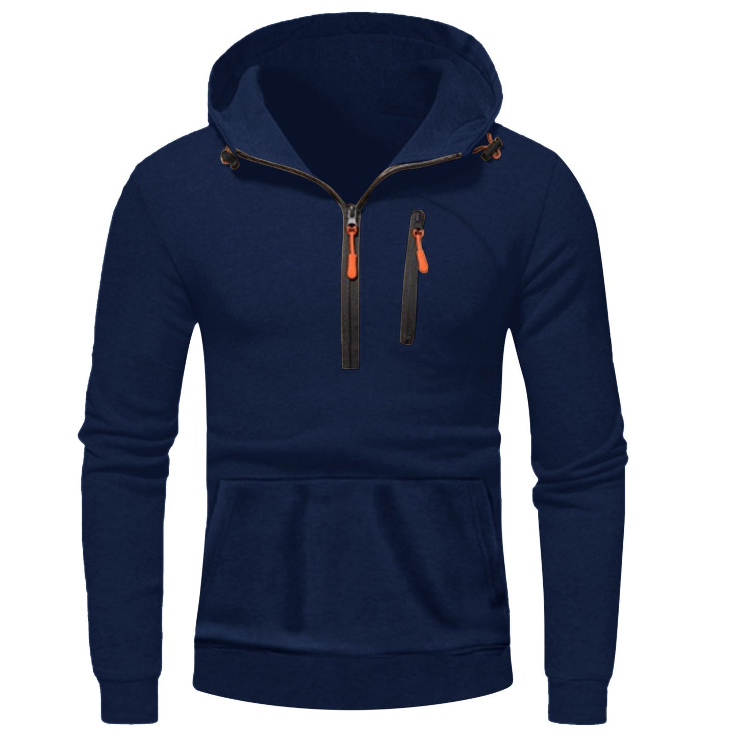 Herren moderner Kapuzenpullover mit innovativem halben Reißverschluss Krohn-e