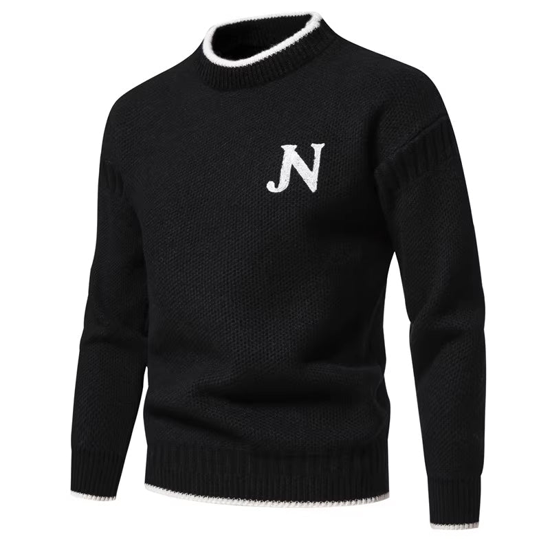 Herren Strukturierter Strickpullover mit Rundhalsausschnitt Krohn-e