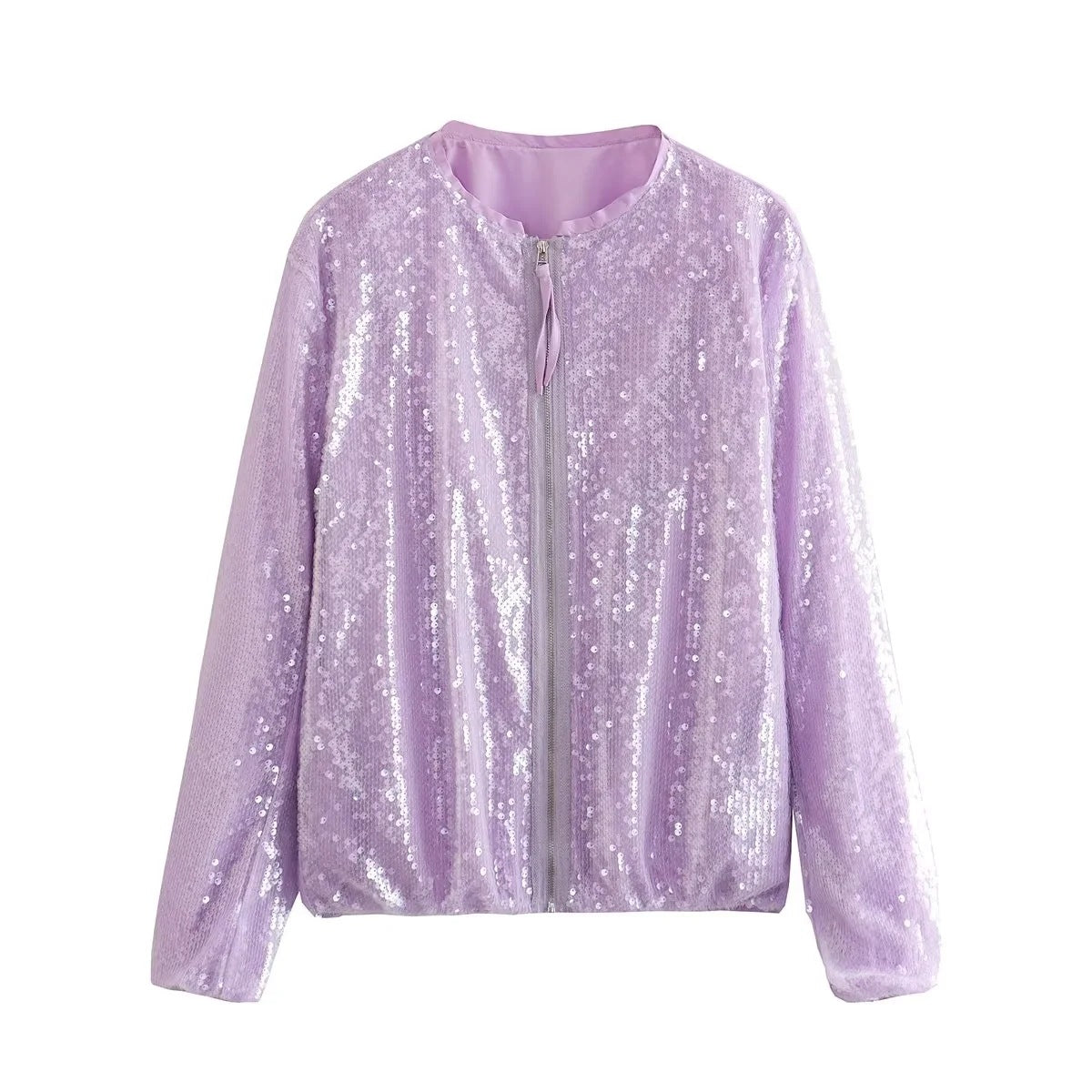 Glitzernde Paillettenjacke mit Reißverschluss von Avelena