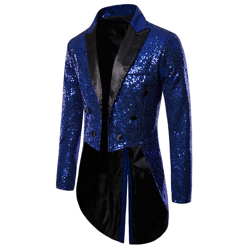 Herren Pailletten-Blazer im eleganten Schnitt mit asymmetrischem Design Krohn-e