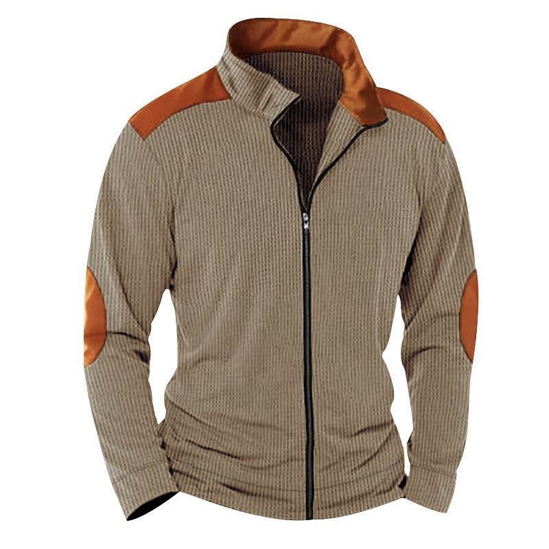 Herren Steppjacke mit hohem Kragen applikationen Krohn-e