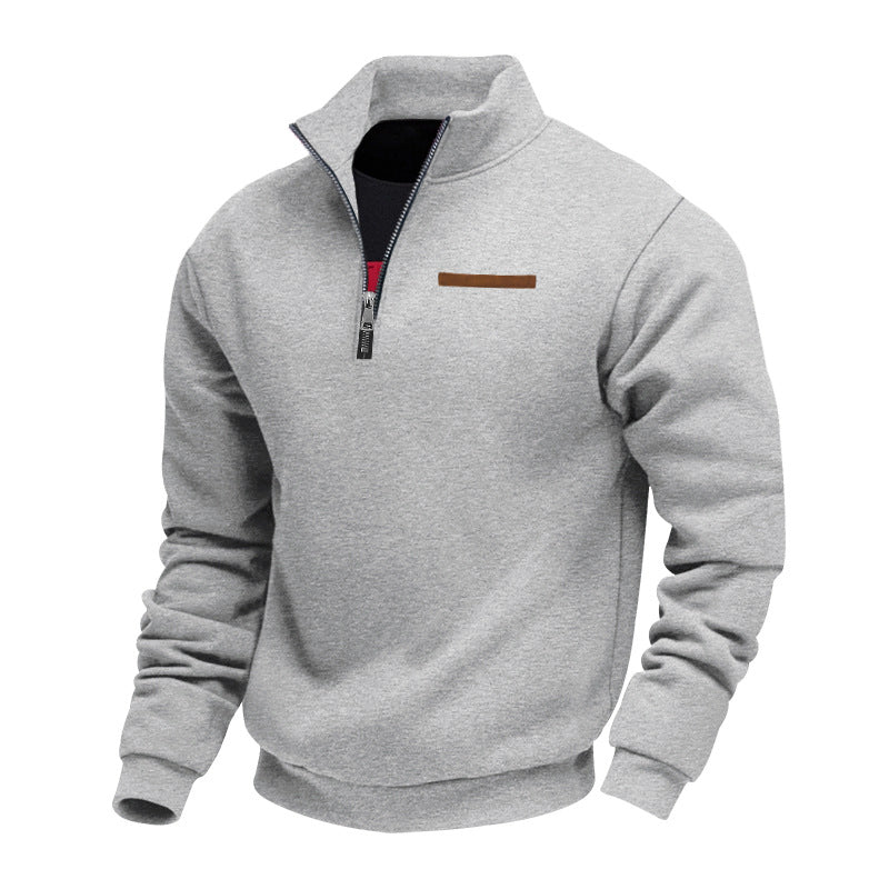 Herren Hochwertiger Fleece-Pullover mit halbem Reißverschluss Krohn-e