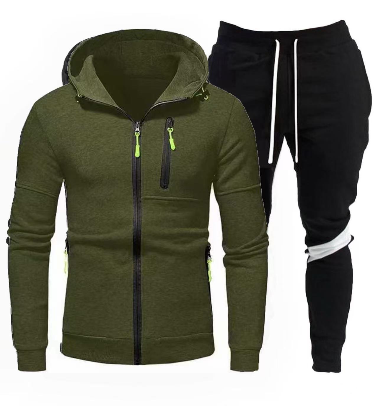 Herren sportliche Kapuzenjacke mit praktischem Reißverschluss und Jogginghose Krohn-e