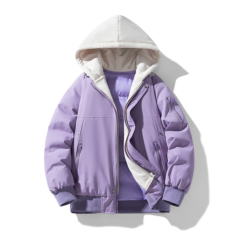 Damen wattierte Übergangsjacke mit abnehmbarem Kapuzensystem und stylischem Innenfutter Krohn-e
