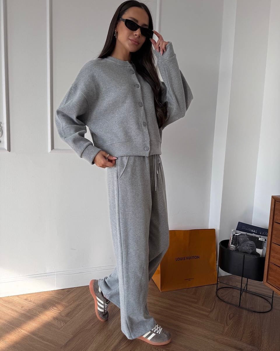 Damen lässiger Cardigan und Jogginghose Set Krohn-e