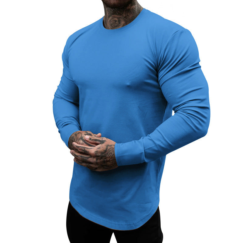 Herren Langarmshirt aus weichem, elastischem Baumwollmix mit Rundhalsausschnitt Krohn-e