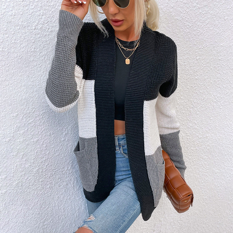 Damen Strickjacke mit modernen Farbkombinationen Krohn-e