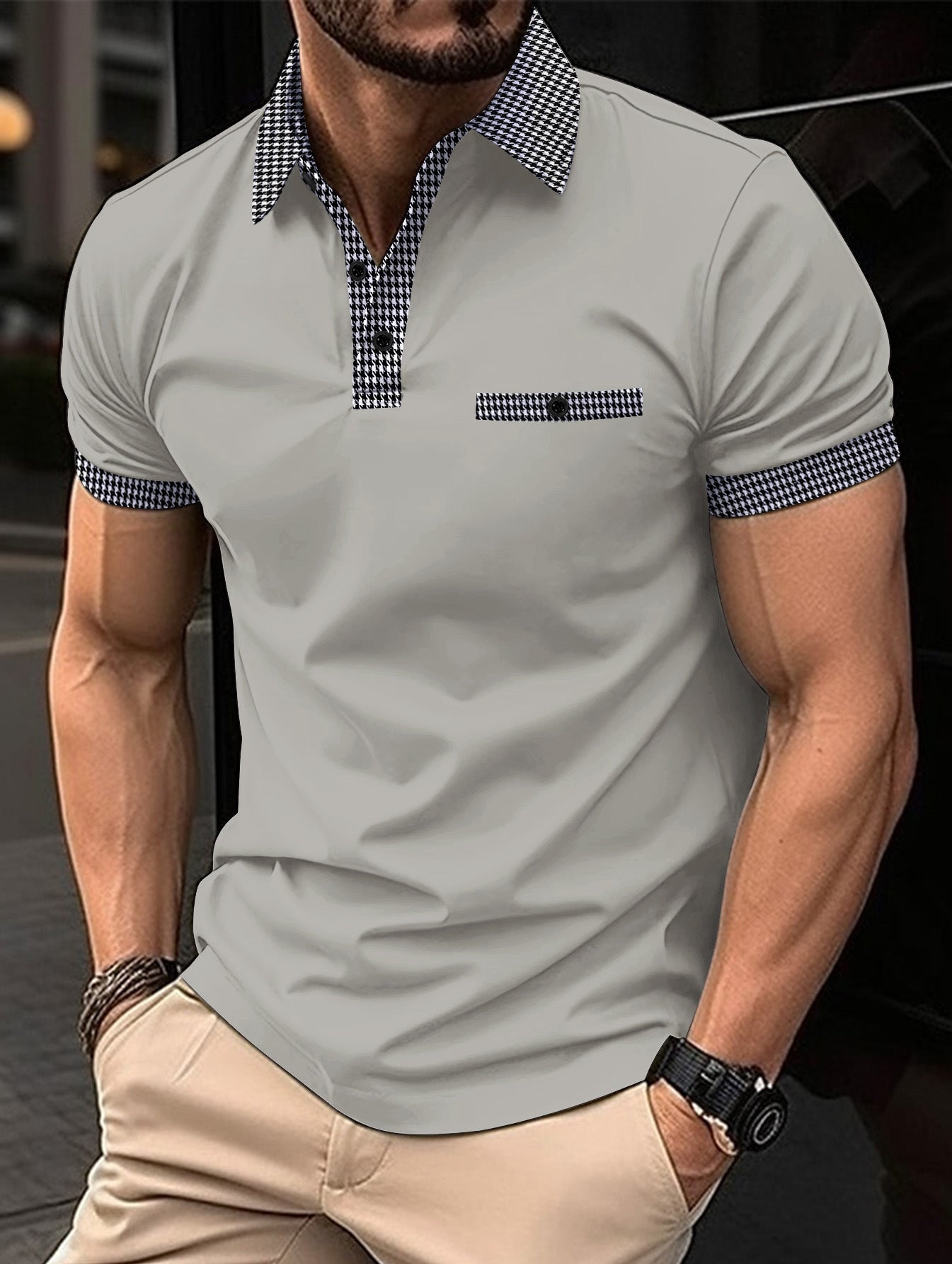 Heidi Mode | Farblich passendes POLO-Shirt mit Knöpfen