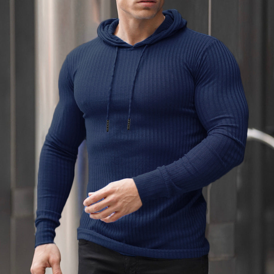 Herren Kapuzenpullover mit trendigem Rippdesign Krohn-e