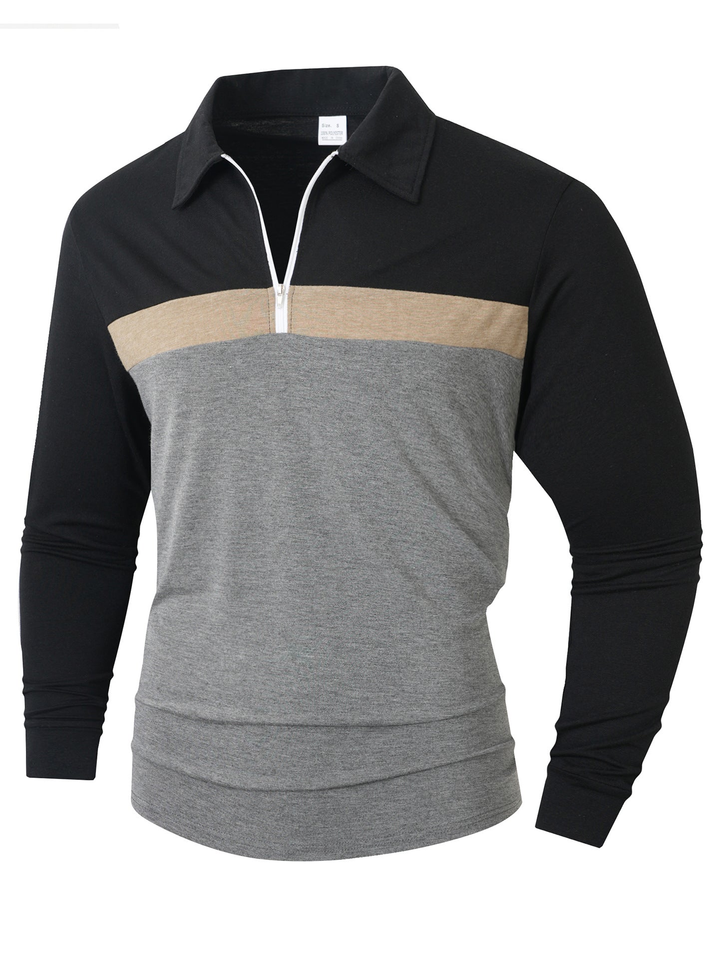 Herren Sportliches Langarmshirt mit Reißverschluss Krohn-e