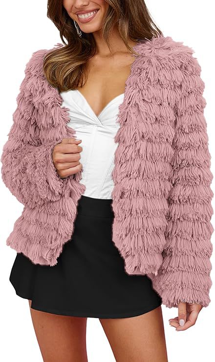 Damen leichte Strickjacke mit fransigem Design und lockerer Passform Krohn-e