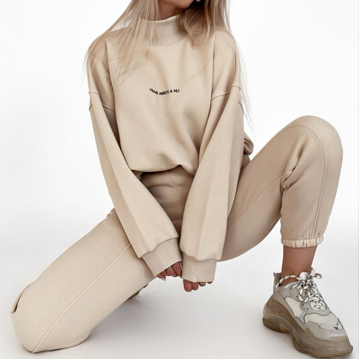 Damen Oversized Sweatshirt und Jogginghose Set Krohn-e