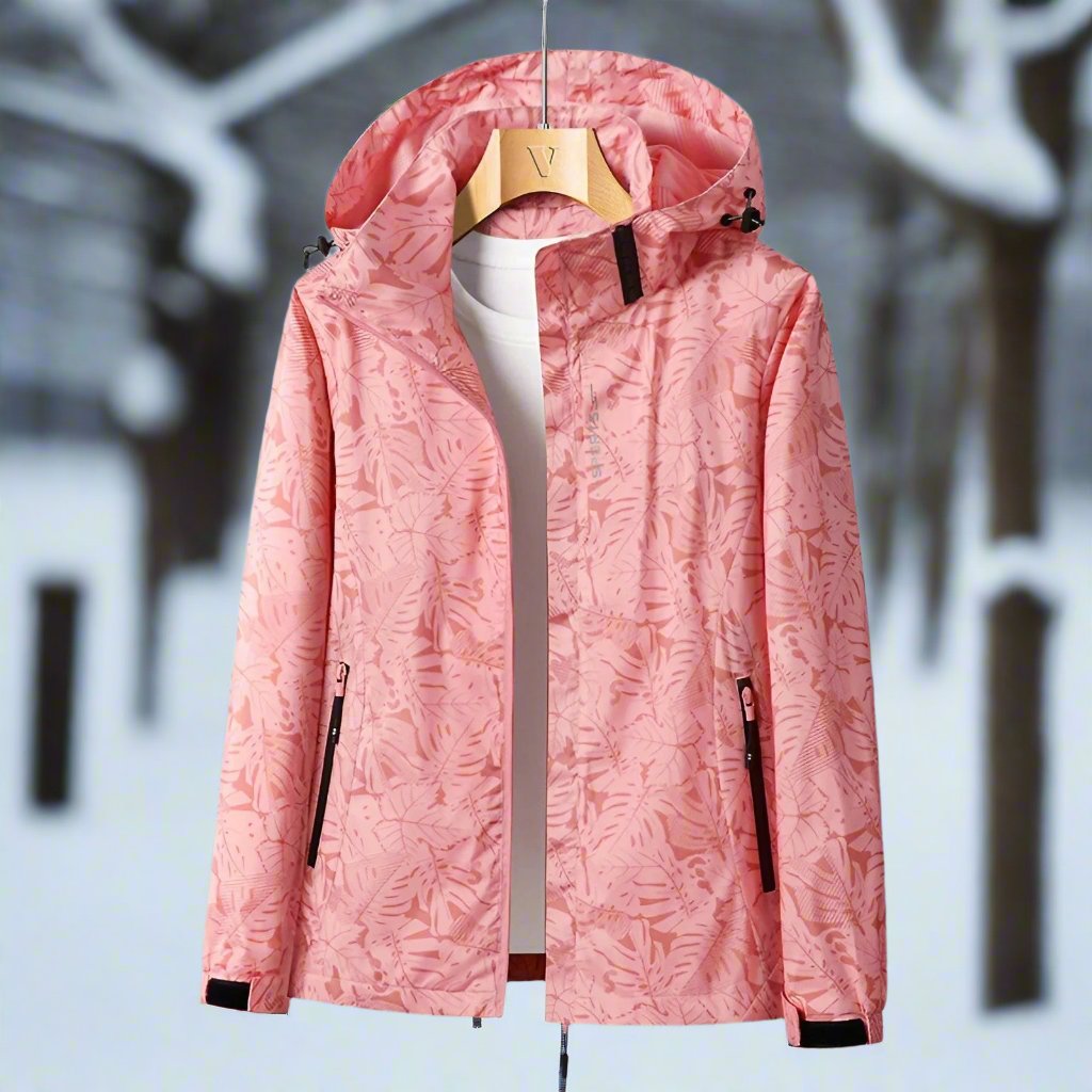 Krohn-e | Regenjacke - Leichtes Material - Kapuze & Reißverschluss - Verstellbare Bündchen