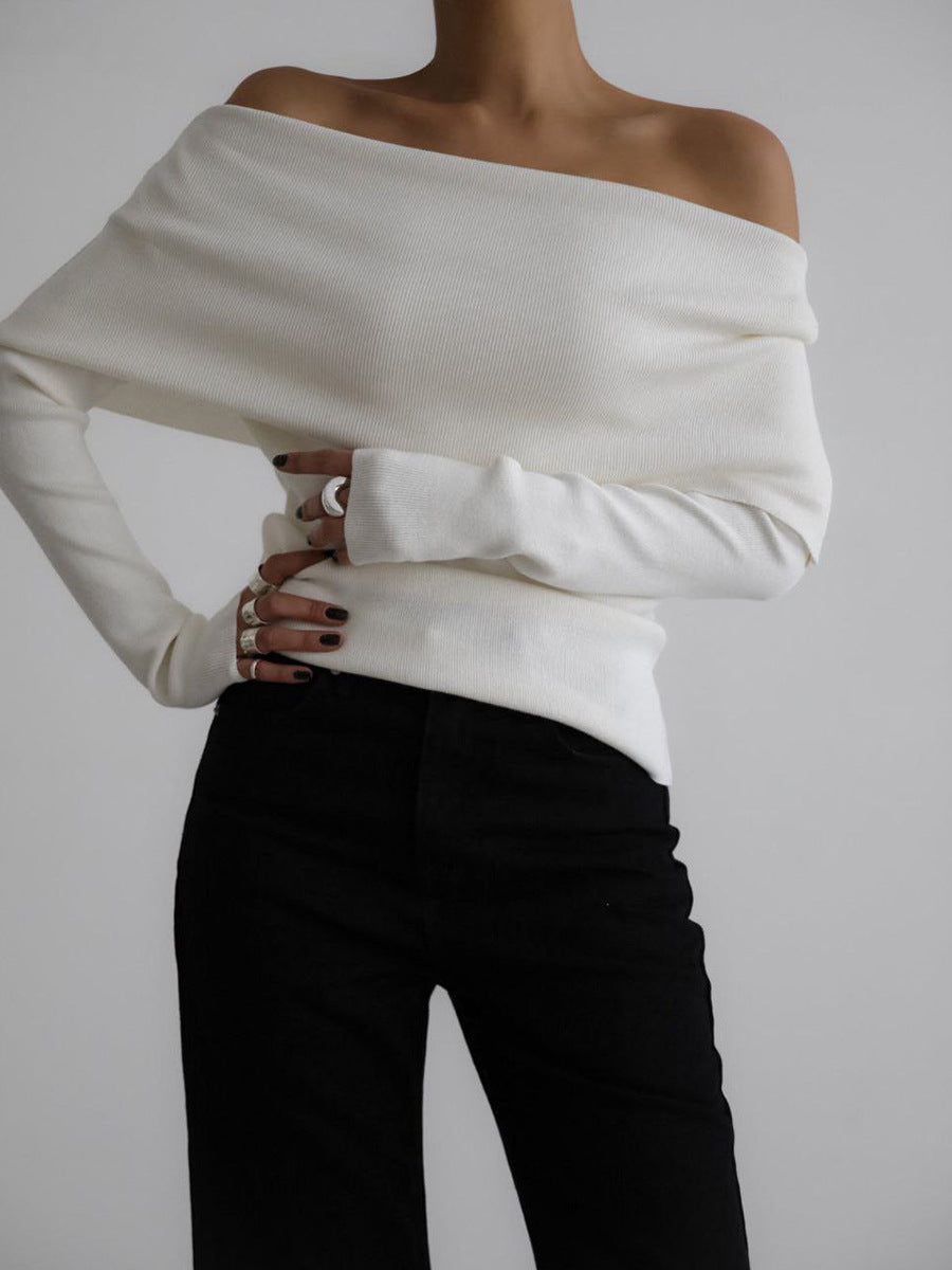 Damen Off-Shoulder Strickoberteil mit elegantem Schnitt Krohn-e