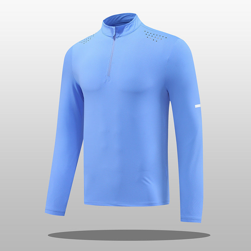 Herren Funktions-Langarmshirt mit Reißverschluss und atmungsaktivem Material Krohn-e