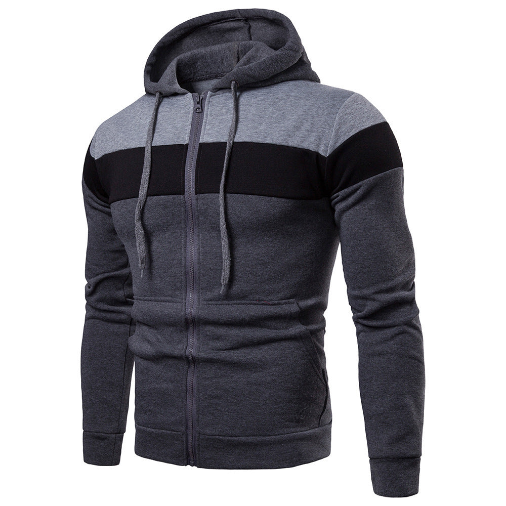 Herren sportliche Kapuzenjacke mit Farbblockdesign Krohn-e