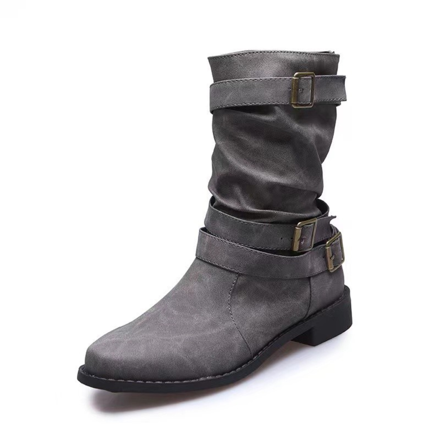 Krohn-e | Stiefeletten mit Schnallenriemen Mehrere Riemen