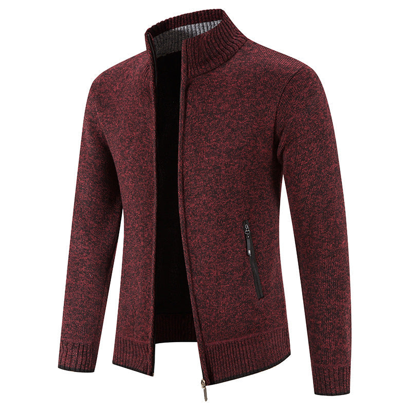 Herren Strickjacke mit hohem Kragen und praktischen Reißverschlusstaschen Krohn-e