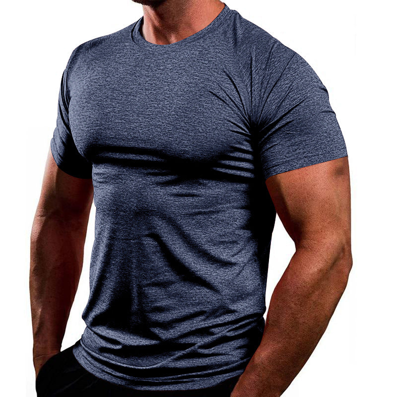Herren Sportliches Basic T-Shirt aus atmungsaktiver Baumwolle Krohn-e