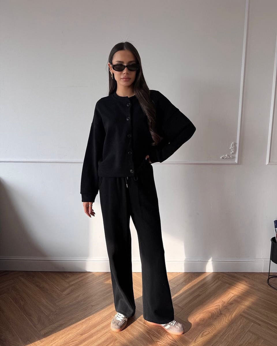 Damen lässiger Cardigan und Jogginghose Set Krohn-e
