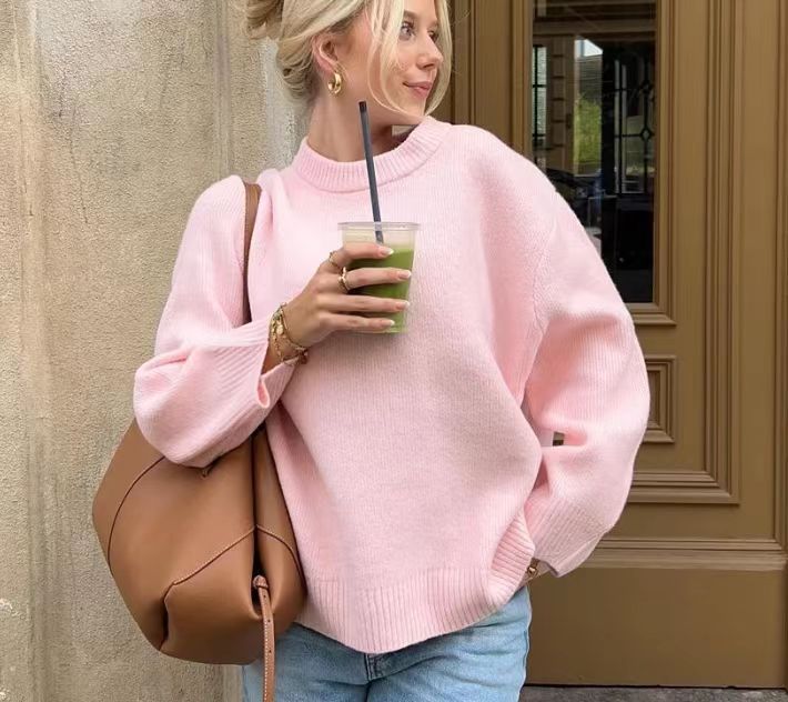 Damen lässiger Oversized Pullover aus hochwertiger Baumwolle Krohn-e
