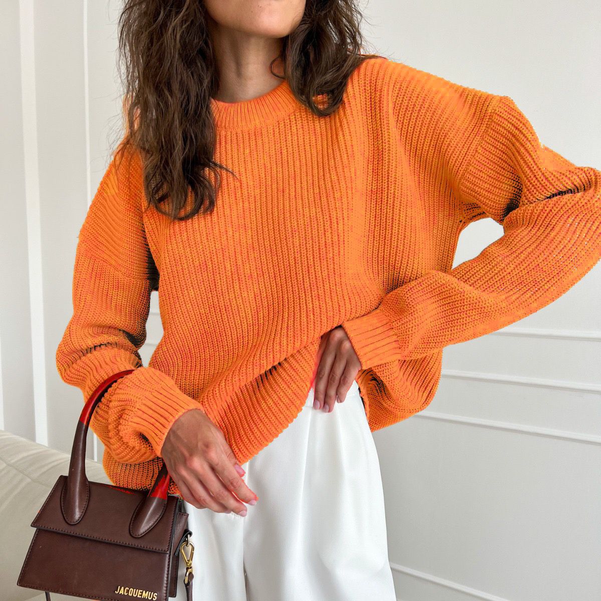 Damen Oversized Strickpullover mit strukturiertem Muster Krohn-e