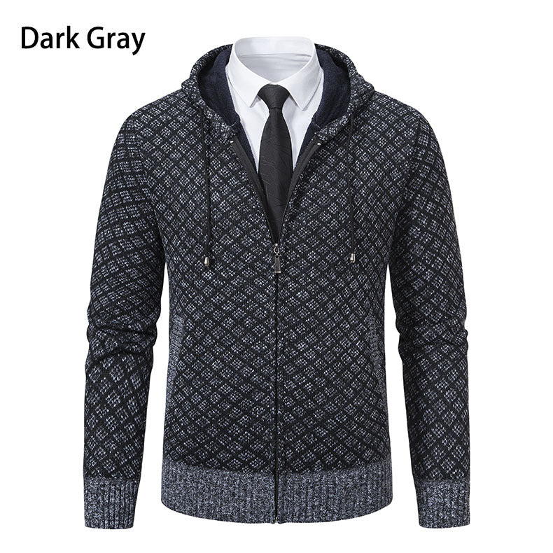 Herren modische Sweatjacke mit Kapuze und elegantem Muster Krohn-e